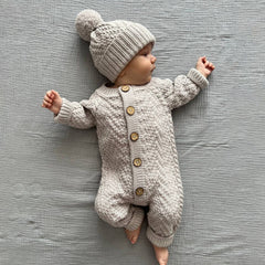 2PCS Angelic Newborn Solid Color Baby Jumpsuit