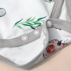 2PCS Cute Animal Printed Long Sleeve Overalls Baby Set