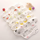 6-pack Adorable Cotton Baby Bibs