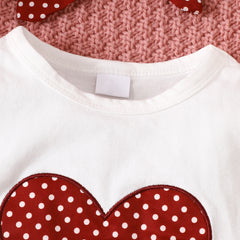 3PCS Polka Dots Printed Long Sleeve Baby Set