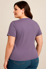 Rock Paper Scissors Print Women Slogan Plus Size T-Shirt