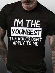 Funny I Make The Rules Shirt Oldest Middle Youngest Print Men Slogan T-Shirt