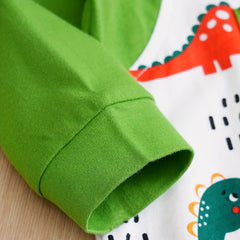 Cool Dinosaur Printed Long Sleeve Baby Jumpsuit