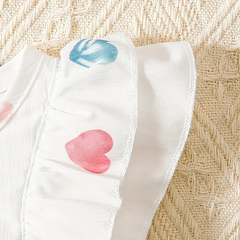 Sweet Heart Printed Sleeveless Baby Jumpsuit