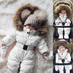 Snowsuit Hooded Long Sleeve Windproof Winter Baby Jumpsuit