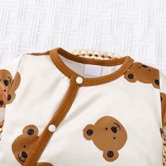 Lovely Bear Printed Baby Jumpsuit