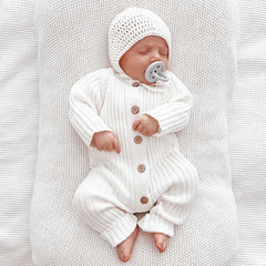 Lovely Solid Color Baby Long Sleeve Jumpsuit