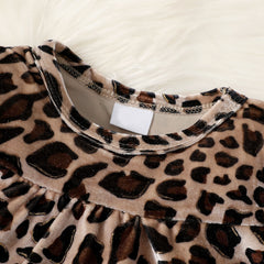 2PCS Cute Leopard Printed Baby Set