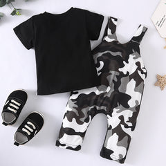 2PCS Cool Camouflage Printed Baby Boy Set
