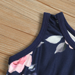 2 peças de macacão de bebê com estampa floral