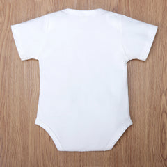 "You Bet Giraffe I'm Cute"Lovely Letters Giraffe Printed Short-sleeve Baby Romper