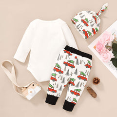 3PCS You Serious Clark Letter Printed Baby Set