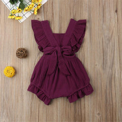 Vintage Baby Girls Ruffle Romper