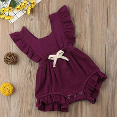 Vintage Baby Girls Ruffle Romper