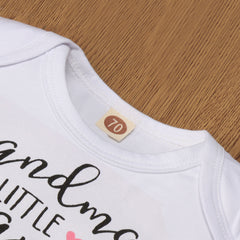 "Grandma‘s Little peanut" Letter Printed Romper