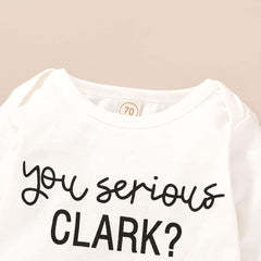 3PCS You Serious Clark Letter Printed Baby Set
