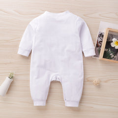 Combinaison bébé à manches longues avec lettres mignonnes "Mes frères et sœurs ont des pattes"