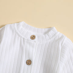 Lovely Solid Color Baby Long Sleeve Jumpsuit