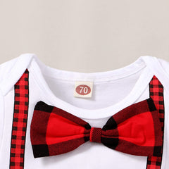 Conjunto de bebê estampado com 3 peças adorável My 1st Christmas Elk