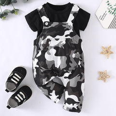 2PCS Cool Camouflage Printed Baby Boy Set