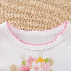 Sweet Giraffe And Zebra Printed Baby Jumpsuit