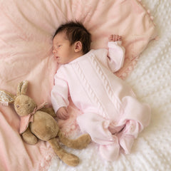 Pretty Solid Color Baby Long Sleeve Jumpsuit