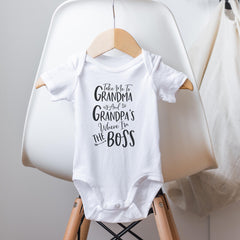 Take Me To Grandma And Grandpa's Where Letter Printed Baby Romper