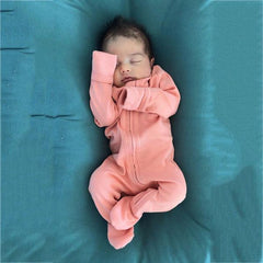 Lovely Solid Color Long Sleeve Baby Jumpsuit