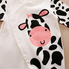 Cartoon Pattern Milk Cow Jumpsuit
