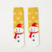 1 Pair Adorable Newborn Christmas Snowman Baby Socks
