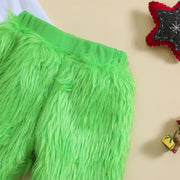 3PCS Cute Christmas Printed Fuzzy Baby Set