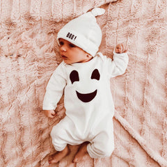 2PCS Cool Halloween Ghost Printed Baby Jumpsuit