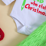 3PCS Cute Christmas Printed Fuzzy Baby Set