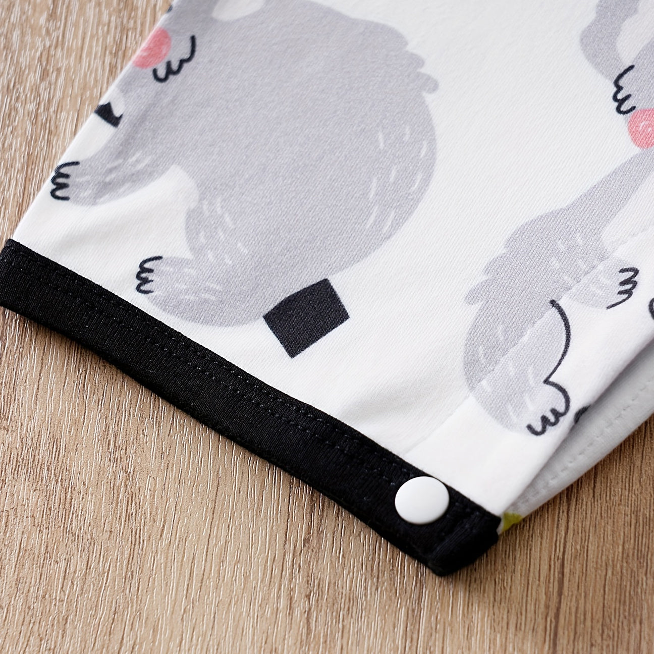 Comfy Cartoon Koala Printed Short Sleeve Baby Jumpsuit