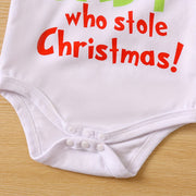 2PCS Adorable Christmas Letter Printed Fuzzy Baby Set
