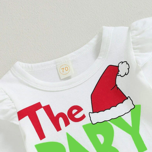 3PCS Sweet Christmas Printed Long Sleeve Baby Set