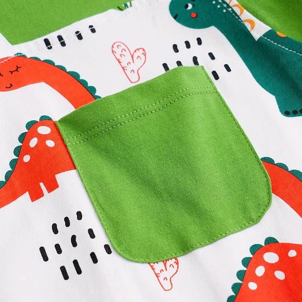Cool Dinosaur Printed Long Sleeve Baby Jumpsuit