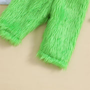 3PCS Cute Christmas Printed Fuzzy Baby Set