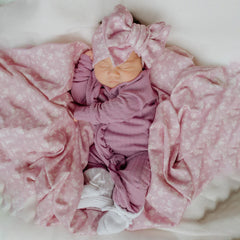 Classic Solid Color Ruffle Decor Long Sleeve Baby Jumpsuit