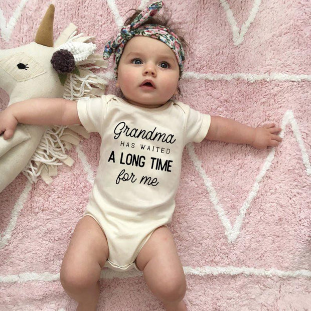 "Grandma Has Waited A Long Time For Me" Baby Romper