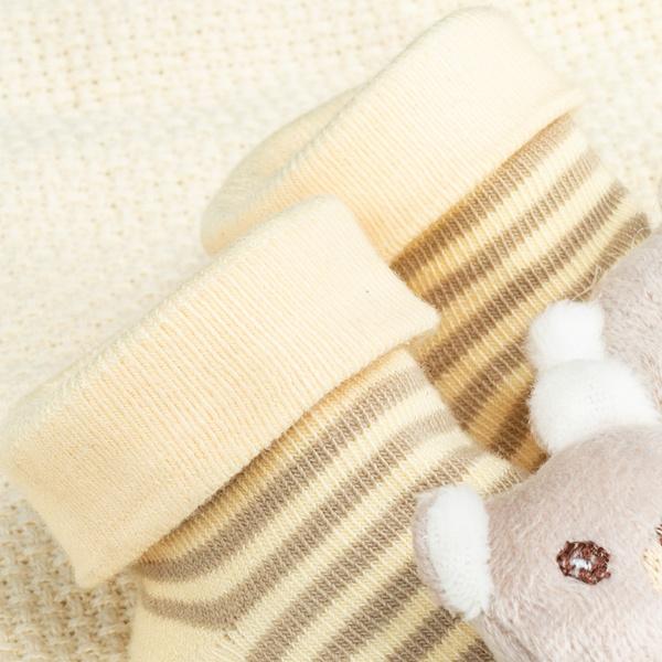 1 par de meias macias para bebês recém-nascidos com estampa de animal fofo