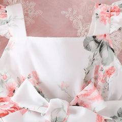 Vestido sem mangas para bebê com estampa floral bonita