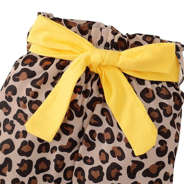 3PCS Leopard Printed Long-sleeve Baby Set