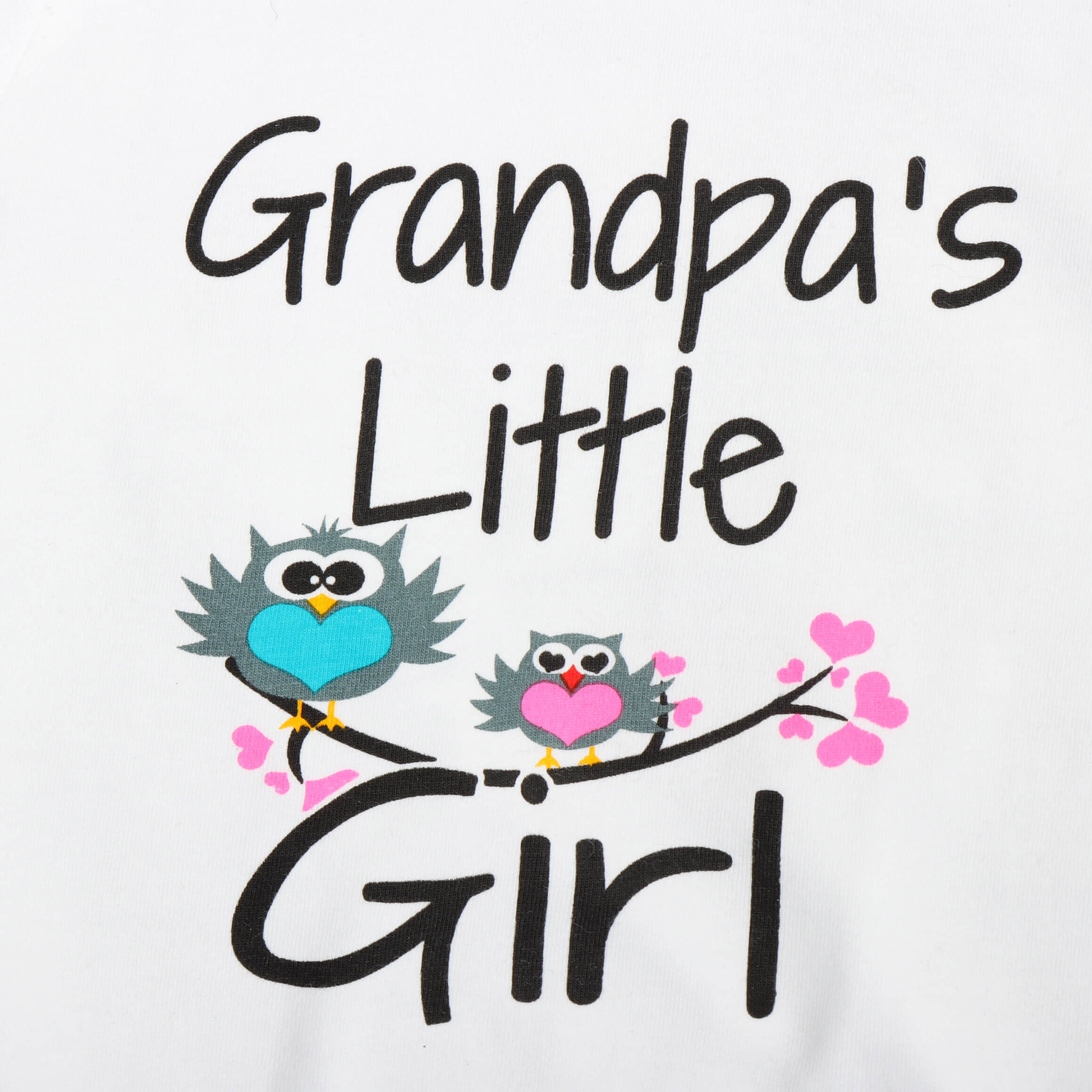 Barboteuse bébé fille imprimée oiseaux « Grandpa's Little Girl »