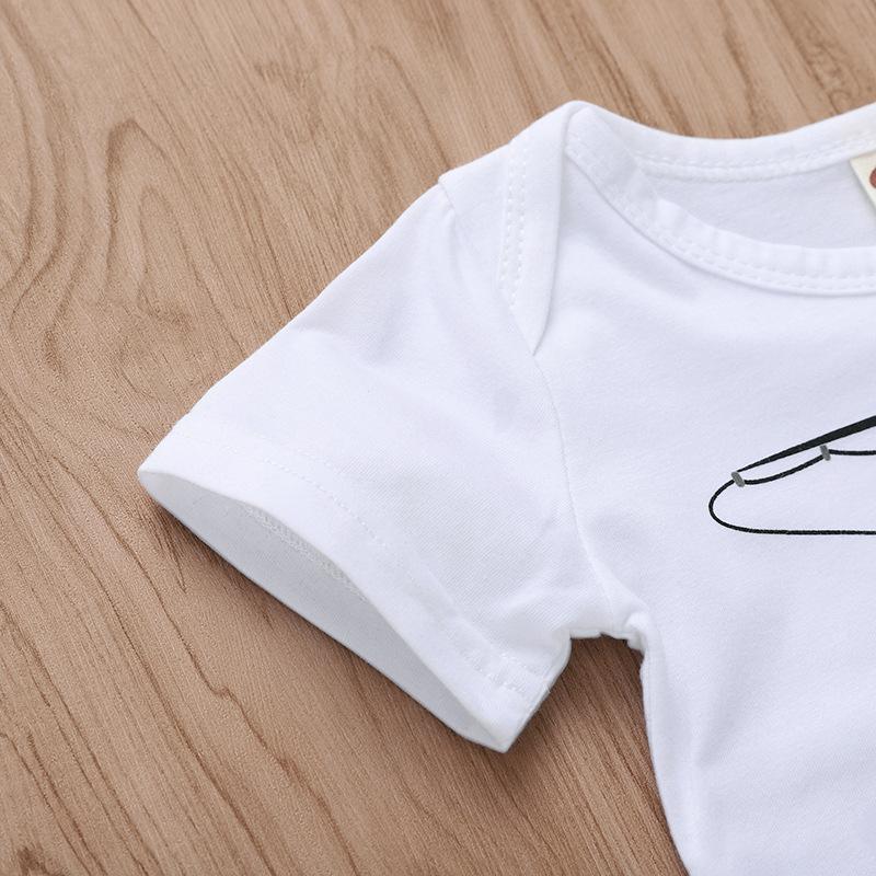 Going fishing with Daddy Cartoon Letter Printed Baby Jumpsuit