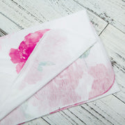 Newborn Cute Pink Flower Print Sleeping Bag Hat Set