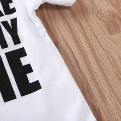 "Don't make me call my auntie" Letter Printed Baby Romper