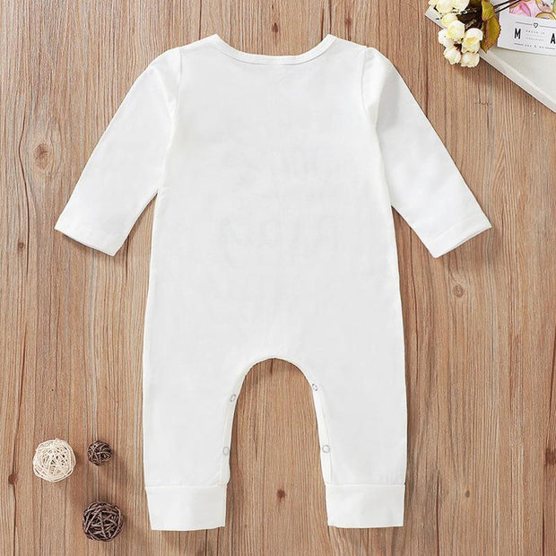 Puppy Paws Letter Printed Baby Jumpsuits