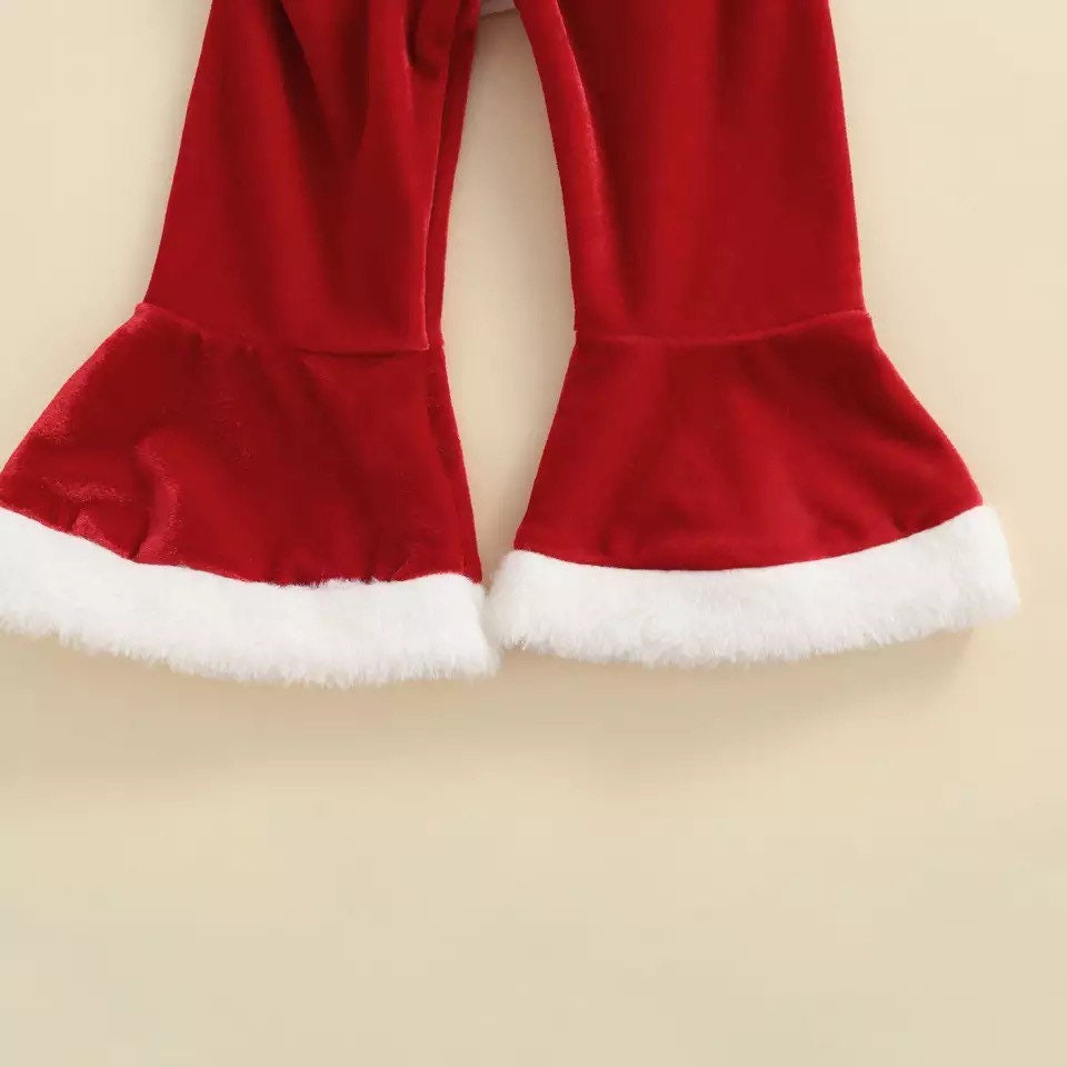 3PCS Christmas Santa Baby Letter Printed Baby Set