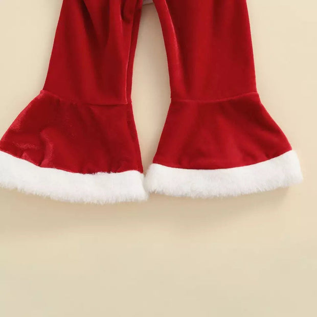 3PCS Christmas Santa Baby Letter Printed Baby Set